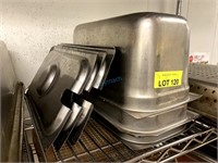 1/3 SIZE STAINLESS STEEL 6" STEAM PAN & LID