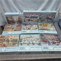 Lot of 9 puzzles 2- sealed
