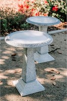 Set of 2 Matt Finish Bird Baths