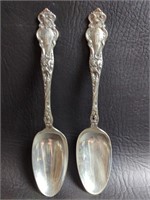 ANTIQUE WALLACE "ETON" STERLING SILVER 7" Spoons