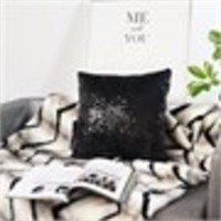 Inchgrass Luxury Faux Fur Pillowcase Black