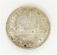 Coin 1936 Canadian Dollar, Choice AU