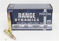 (50rds) Fiocchi Range Dynamics 223 Rem 62 Gr