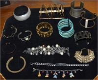 Lot Of Vintage Costume Jewelry Bracelets Disney +