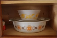 Vintage Pyrex Casserole & bowl