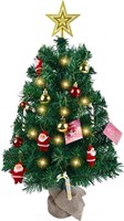 Stcomart Mini Artificial Christmas Tree 24"