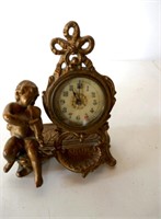 Antique New Haven Brass Cased Mantel Clock