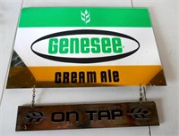 Genesse On Tap Hanging Sign