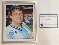 Signed George Brett Framed Picture with COA