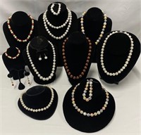 Assortment of Costume Pearl Necklaces