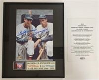 Signed Ted Williams & Joe DiMaggio Picture with