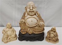 Collection of 3 Buddha Statues