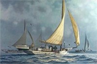 John Morton Barber, Oyster Dredging Aboard The