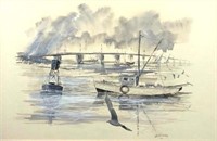 Herb Jones, Oyster Boat Scene