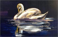Original Pastel of Swan