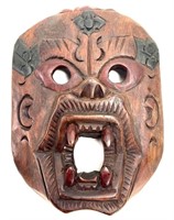 Hand Carved Wood Ape Tribal Mask