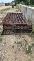 Lot of 10 Metal Fence Panels