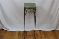 Green Marble & Metal Plant Stand