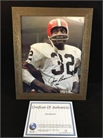 Jim Brown Signed BROWNS 8x10 Framed Photo w/ COA