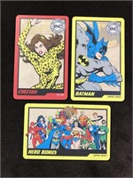 (3x) vintage DC Comics Arcade Coin Pusher Cards