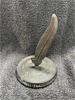 Very Rare Advertising Paperweight-Feather