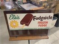 Vintage Elsie Fudgsicle Litho Sign-Borden's