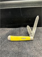 1960's Case XX USA Yellow Handle Pocket Knife