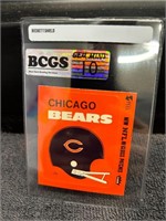 VTG Chicago Bears Football Sticker Graded 10