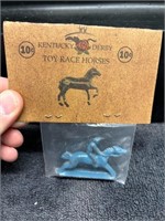 Kentucky Derby Cast Iron Horse Toy in PKG-BLUE