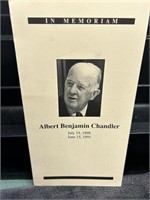 Happy Chandler Funeral Program-Former MLB Comm