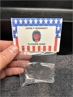 JFK Toy Flicker Ring in Package New Old Stock