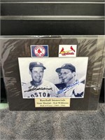 Ted Williams Stan Musial Autographed Photo w/COA