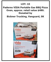 Paderno VIDA Portable Gas BBQ Pizza Oven,