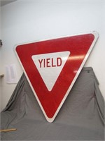 Retired Large Metal "Yield" Sign