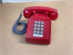 Vintage ITT red push button telephone