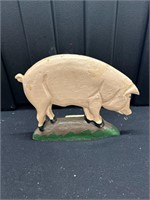 Vintage Farm Pig Hog Cast Iron Door Stop