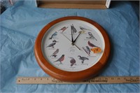 wall clock with birds