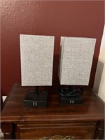 PAIR OF TOUCH LAMPS 5" X 5" X 14 1/2"