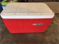 RED COLEMAN POLYLITE COOLER 22" X 11" X 13"