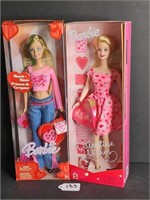 (2) Valentine Barbies