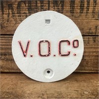 V.O.C.o Vacuum Oil Company Cast Iron Ground Cover