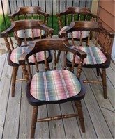Barrel Back Solid Wood  Chairs - FL