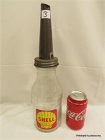 Vintage Glass Imperial Quart Automotive Oil Bottle