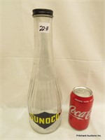 Org. Automotive Oil Bottle w/Sunoco Label & Cap