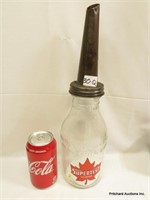 Vintage Glass Automotive Oil Bottle