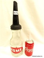 Vintage Glass Oil Bottle With Spout