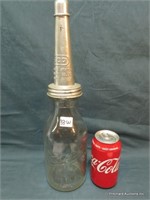 En-ar-co Vintage Automotive Glass Oil Bottle