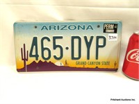 Tin Automotive " Arizona" License Plate