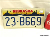 Tin Automotive "Nebraska" License Plate