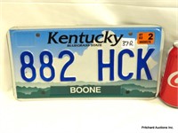 Tin Automotive " Kentucky" License Plate